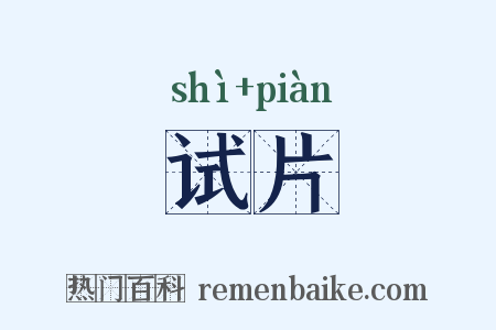 试片是什么意思的图片